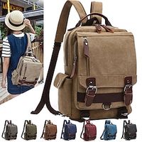 Fashion Women Backpack Vintage Canvas Shoulder Bag Leisure Vogue Package Duffel Bag Wild School Bags For Teenage Girls miniinthebox - thumbnail