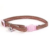 Petmate Fashion Breakaway Cat Collar 8 - 12 Inch Swirls, Brown Pink