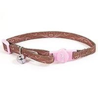 Petmate Fashion Breakaway Cat Collar 8 - 12 Inch Swirls, Brown Pink