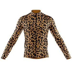 21Grams Men's Long Sleeve Cycling Jersey Spandex Khaki Brown Bike Top Mountain Bike MTB Road Bike Cycling Quick Dry Moisture Wicking Sports Clothing Apparel  Athleisure Lightinthebox