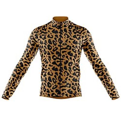 21Grams Men's Long Sleeve Cycling Jersey Spandex Khaki Brown Bike Top Mountain Bike MTB Road Bike Cycling Quick Dry Moisture Wicking Sports Clothing Apparel  Athleisure Lightinthebox