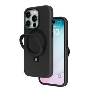 Levelo Iris Pro Liquide Silicone Case For iPhone 15 Pro - Black