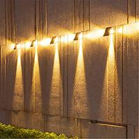 Solar Powered Three Sided Luminous Wall Lamp Outdoor Wall Atmosphere Spotlight Wall Washing Lamp for Courtyard Garden Layout Wedding Festival Party Atmosphere Lamp 1PC Lightinthebox