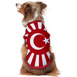 Dog Shirt / T-Shirt Vest Print Flag National Flag Fashion Cool Casual / Daily Outdoor Dog Clothes Puppy Clothes Dog Outfits Breathable Red Costume for Girl and Boy Dog Polyster S M L XL miniinthebox