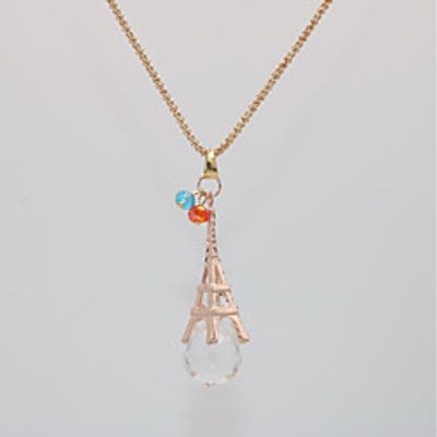 Women's Pendant Necklace Statement Necklace Classic Tower Eiffel Tower Unique Design Fashion Modern European Chrome Rose Gold Plated Rose Gold 70 cm Necklace Jewelry 1pc For Carnival Holiday Birthday miniinthebox