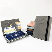 Rfid Passport Bag Pu Leather Multi-function Can Put Sim Card Id Bag Leather Case Passport Holder miniinthebox - thumbnail