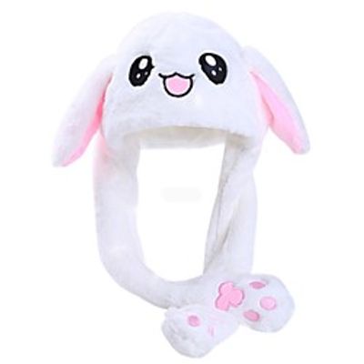 Halloween Rabbit Hat Moving Ears Cute Cartoon Toy Hat Kawaii Funny Hat Birthday Gift Bunny Plush Cap Winter Hat For Kids Adult Girlfriend miniinthebox