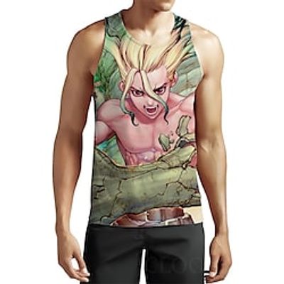 Inspired by Dr Stone Ishigami Senku Cosplay Costume T-shirt 100% Polyester Pattern Harajuku Graphic Kawaii Vest For Men's Sleeveless Lightinthebox Inspired by Dr Stone Ishigami Senku Cosplay Costume T-shirt 100% Polyester Pattern Harajuku Graphic Kawaii Vest For Men's Sleeveless Lightinthebox