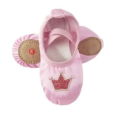 Girls' Ballet Shoes Practice Trainning Dance Shoes Training Performance Practice Embroidery Comfort Shoes Ballerina Sneaker Sequin Pattern  Print Flat Heel Round Toe Elastic Band Slip-on Children's Lightinthebox