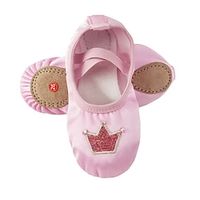 Girls' Ballet Shoes Practice Trainning Dance Shoes Training Performance Practice Embroidery Comfort Shoes Ballerina Sneaker Sequin Pattern  Print Flat Heel Round Toe Elastic Band Slip-on Children's Lightinthebox - thumbnail