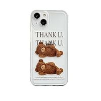 Phone Case For Apple Back Cover iPhone 13 12 11 Pro Max X XR XS Max Bumper Frame Soft Edges Shockproof Word / Phrase Transparent TPU miniinthebox - thumbnail