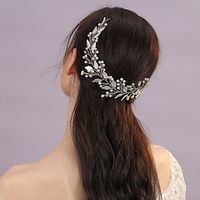 Crown Tiaras Headbands Headpiece Imitation Pearl Alloy Wedding Cocktail Luxury Retro With Faux Pearl Bows Headpiece Headwear Lightinthebox