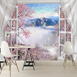 Landscape Wallpaper Mural Window View Wall Covering Sticker Peel and Stick Removable PVCVinyl Material Self AdhesiveAdhesive Required Wall Decor for Living Room Kitchen Bathroom Lightinthebox