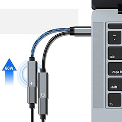 USB C OTG Cable Phone Adapter 3 Ports HUB 2 in 1 USB To Dual Type-C PD Charging Data Wire For Macbook Pro Samsung Huawei Xiaomi miniinthebox