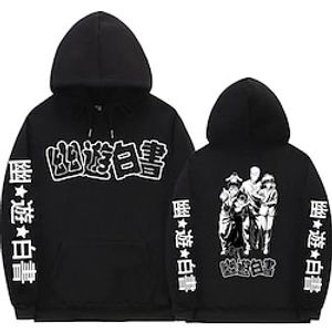 Yu Yu Hakusho Yusuke Urameshi Kurama Hoodie Cartoon Manga Anime Front Pocket Graphic Hoodie For Couple's Men's Women's Adults' Hot Stamping 100% Polyester Casual Daily Lightinthebox