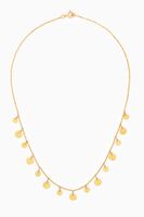 Hammered Coin Charm Necklace in 18kt Yellow Gold - thumbnail