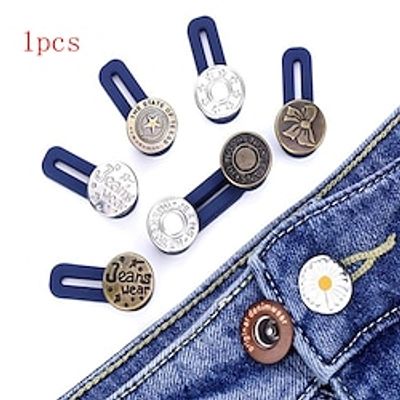 1pcs Pants Expand The Waist Circumference, The Metal Button, The Waist Stretch, The Waist Circumference Can Adjust The Size. miniinthebox