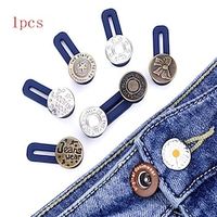1pcs Pants Expand The Waist Circumference, The Metal Button, The Waist Stretch, The Waist Circumference Can Adjust The Size. miniinthebox