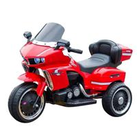 Megastar Kids' Luxury Electric Ride-On Car - Bluetooth, Lights, and Leather Seats - Red