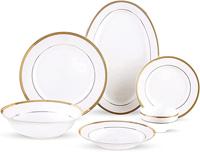 Royalford Premium Porcelain Dinner Set, 20pcs Set-(Multicolor)-(RF10490)