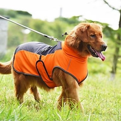Cross-border new reflective big dog clothing autumn winter warm pet jacket Golden Retriever Labrador dog cotton-padded coat Lightinthebox