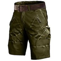 Men's Cargo Shorts Hiking Shorts Multi Pocket Plain Comfort Breathable Outdoor Daily Going out 100% Cotton Fashion Casual Black Army Green Lightinthebox - thumbnail