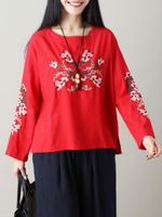 Embroidery Long Sleeves Shirts