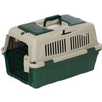 Nutrapet Dog Cat Carrier Box Closed Top Dark Green L57Cms X W37Cms X H35 Cms