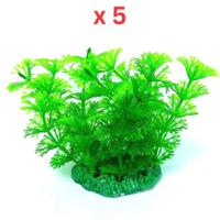 Aquarium Plastic Plant - M409-W7XH13 Cm Pack Of 5