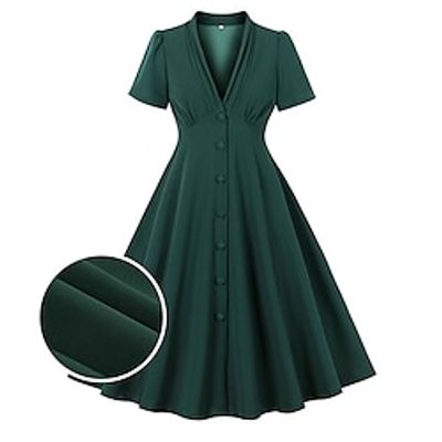 Retro Vintage 1950s Vintage Dress Cocktail Dress Swing Dress Flare Dress Audrey Hepburn Women's Cosplay Costume Masquerade Party  Evening Dress Lightinthebox