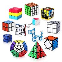 12 Pack Speed Cube Set Puzzle Cube Pack 2x2 3x3 4x4 Pyraminx Megaminx Mirror Skewb Snake Ivy Infinity Sandwich Fidget Spinner Magic Cube Smooth Cube Bundle Toys Gift for Teenagers  Adults miniinthebox - thumbnail