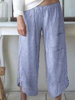 High-waisted baggy fashion slacks - thumbnail