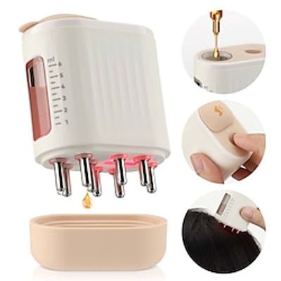 Electric Hair Oil Applicator and Scalp Massager 2 in 1, Scalp Oil Applicator Head Massager for Hair Treatment Growth Medicine Essential Oil Serum Lightinthebox