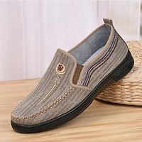 Men's Loafers  Slip-Ons Comfort Loafers Classic Loafers Walking Casual Daily Cloth Comfortable Loafer Camel Black Grey Spring Fall miniinthebox - thumbnail