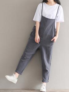 Strap Sleeveless Simple Jumpsuits