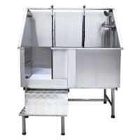 Nutrapet 304 Stainless Steel Pet Bath-Tub, With Taps L 127Cms X W 69.5Cms X H 149 Cms - thumbnail