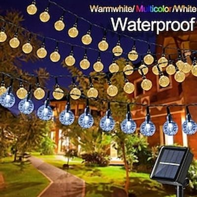 2050100 LED Solar String Lights, Warm White, Outdoor Crystal Globe Lights, Waterproof, Solar Festoon Fairy Light for Garden Christmas Festival Decor Lightinthebox 2050100 LED Solar String Lights, Warm White, Outdoor Crystal Globe Lights, Waterproof, Solar Festoon Fairy Light for Garden Christmas Festival Decor Lightinthebox