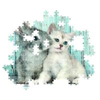 Clementoni Puzzle HQC Cat & Bunny+Poster 500Pcs - 35539