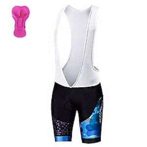 21Grams Women's Cycling Bib Shorts Bike Bib Shorts Bottoms Mountain Bike MTB Road Bike Cycling Sports Polka Dot 3D Pad Cycling Breathable Quick Dry Green Purple Polyester Spandex Clothing Apparel Lightinthebox