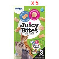 Inaba Juicy Bites Homestyle Broth & Calamari Flavor 33.9G / 3 Pouches Per Pack (Pack of 5)