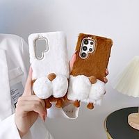 Phone Case For Samsung Galaxy S23 S22 S21 S20 Ultra Plus FE A54 A34 A14 A73 A53 A33 A23 A13 A72 A52 A42 A32 A22 A12 A02 Novelty Back Cover Warmer Shockproof Plush TPU Plush Lightinthebox - thumbnail