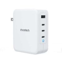 Choetech Pd 130w Gan 4-port Wall Charger (White)-(Pd6001-uk-wh)