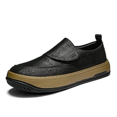 Men's Loafers  Slip-Ons Penny Loafers Casual Daily Faux Leather Black White Khaki Spring Summer Lightinthebox