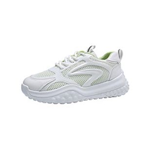 Women's Trainers Athletic Shoes High Heel Round Toe Booties Ankle Boots Daily Mesh Lace-up Solid Colored Green White Lightinthebox