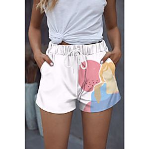Women's Stylish Basic Comfort Beach Weekend Active Pants Graphic Prints Landscape Short Sporty Elastic Drawstring Design Print Blue Purple Green miniinthebox