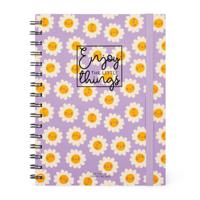 Legami Large Spiral A5 Notebook - Daisy