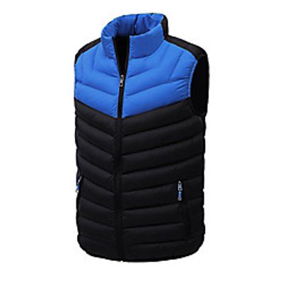 Men's Sports Puffer Jacket Hiking Down Jacket Hiking Fleece Vest Winter Outdoor Thermal Warm Windproof Fleece Lining Quick Dry Outerwear Coat Top Skiing Ski  Snowboard Fishing Men's black Men's gray Lightinthebox