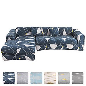 High Quality Print Dustproof All-powerful Slipcovers Stretch L Shape Sofa Cover Super Soft Fabric Couch Cover Sofa Furniture Protector With One Free Boster Case miniinthebox