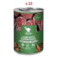 Billy & Margot Adult Lamb with Superfoods Can 395Gm X 12Pcs