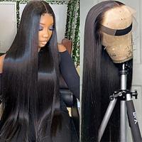 10A Transparent Lace Front Human Hair Wigs Brazilian Straight 360 Human Hair Lace Frontal Wig for Black Women Lightinthebox